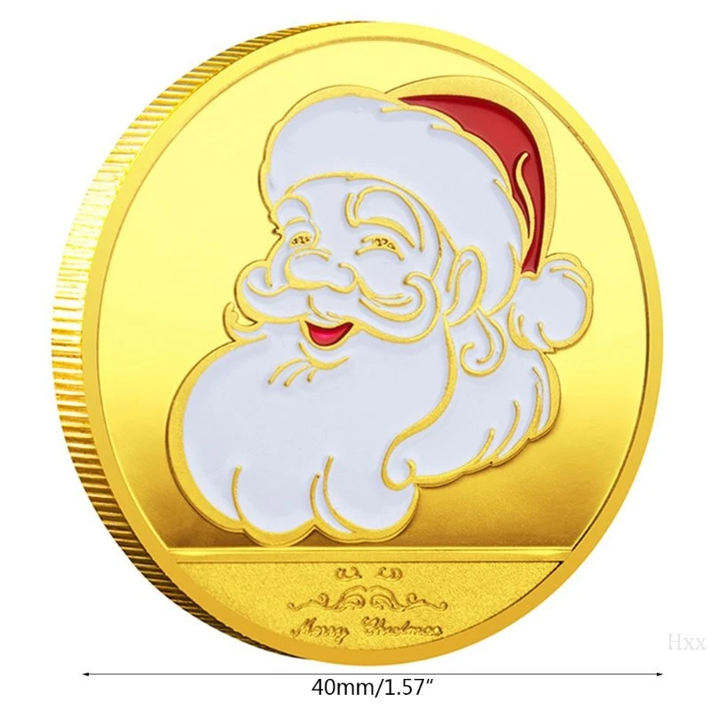 Новый 2020 Рождественский Санта Клаус памятная монета сувенир вызов коллекционное