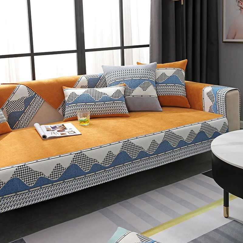 

1pcs Sofa Towel Chenille Non-slip Furniture Protector Slipcover Sofa Cushion Four Seasons Universal Couch Cover for Living Room