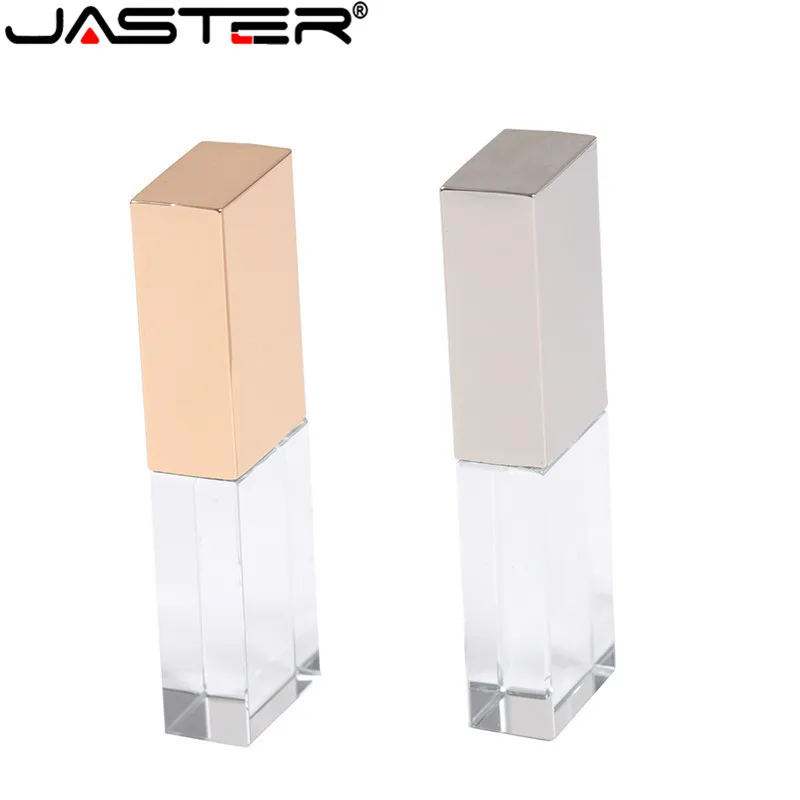 

JASTER USB 2.0 acrylic crystal clear 3D flash drive company Logo gift
