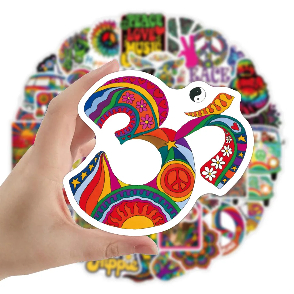 10/50 шт. разноцветные психоделические хиппи граффити наклейки s эстетика