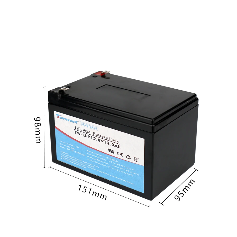 Tewaycell 12 8 V LiFePo4 Батарея пакет DIY 12AH Перезаряжаемые для электрического автомобиля RV