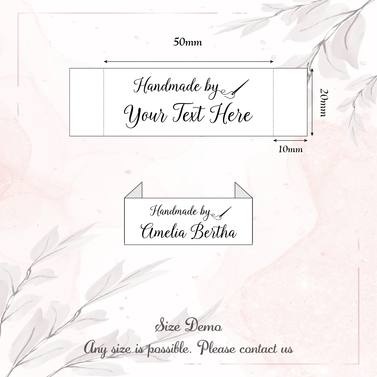 20x70 мм хлопок с логотипом или текстом аксессуары для шитья этикетки бирки вязаных