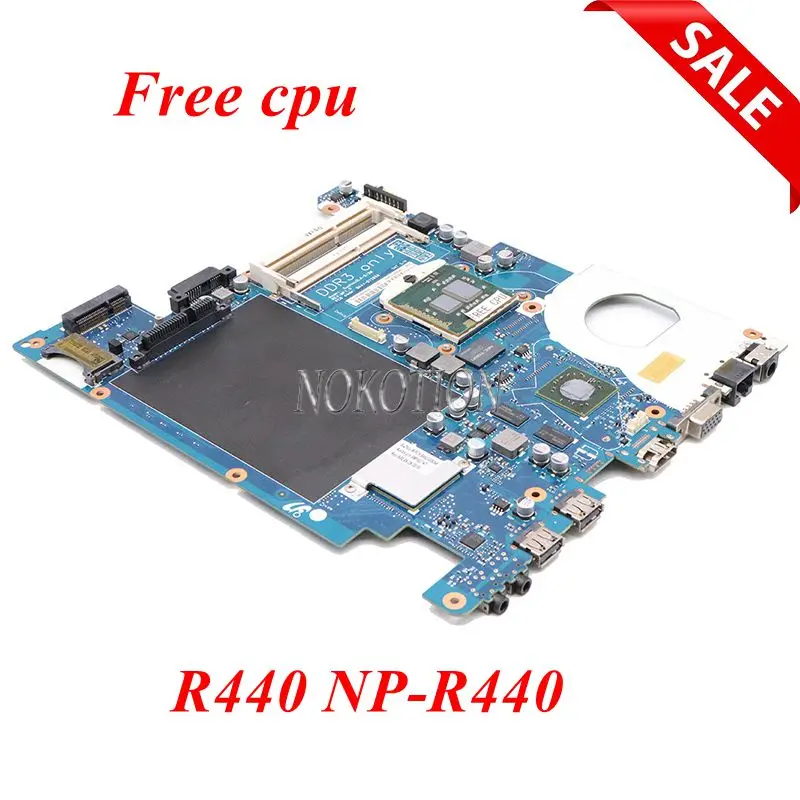 NOKOTION для Samsung R440 NP материнская плата ноутбука HM55 DDR3 HD 4500 GPU бесплатно|laptop motherboard for