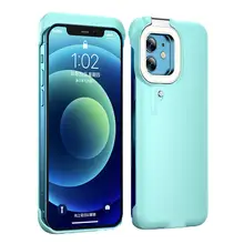 For IPhone 12 11 Pro Max Phone Case Fill Light Selfie Beauty Ring Light Flash Case With 54 Lamp Bead Adjustable Stepless Dimming