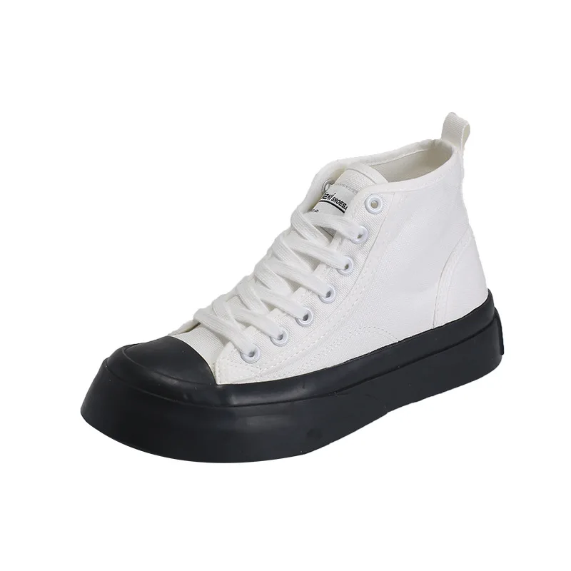 

Women Sneakers Canvas Casual Shoes Ladies Fashion New Casual High-Top Shoes Women's Platform Flats Vulcanized Shoes Korea Style