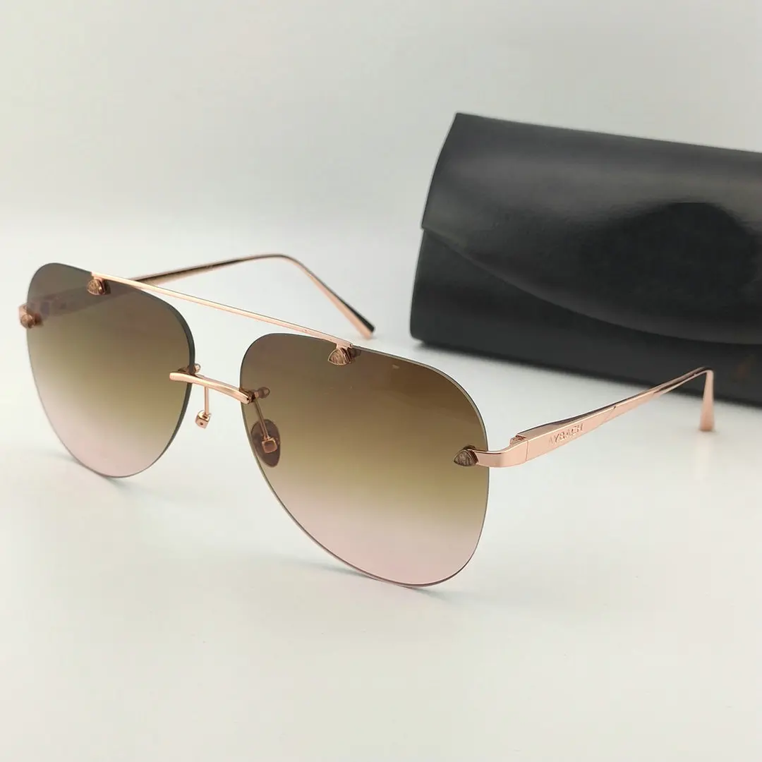 

2021New Trendy Oversize Maybah Sunglasses Women Luxury Fashion Gradient Rimless Shaded Big Metal Frame Square Sun Glasses Men