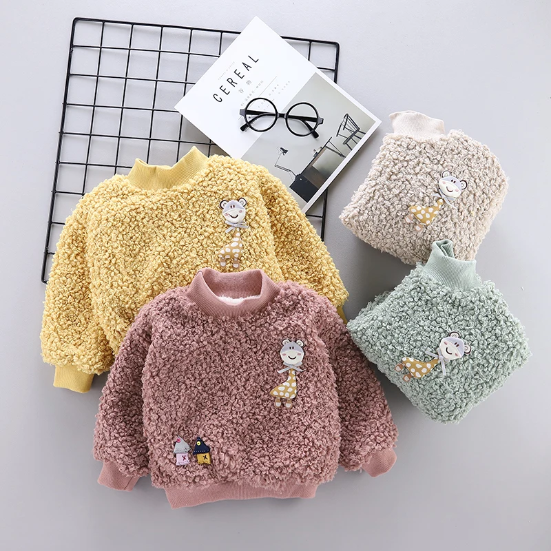 

Детская толстовка с капюшоном для мальчиков и девочек, теплый повседневный костюм с мультяшным рисунком, на зиму, 2019