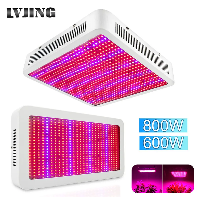 LVJING Full Spectrum Led Grow Light 600W 800W Fitolampy for Plants Growth Lamp Hydroponics Indoor Greenhouse Vegs Plant Tent|full spectrum|led