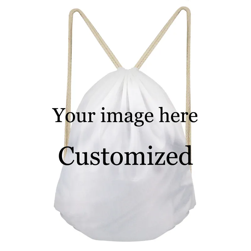 Add your image ThiKin Маркус и Мартинус Drawstring Детская сумка-рюкзак для девочек-подростков небольшие мешки для хранения ежедневный Рюкзак Mochila - Цвет: Add your image
