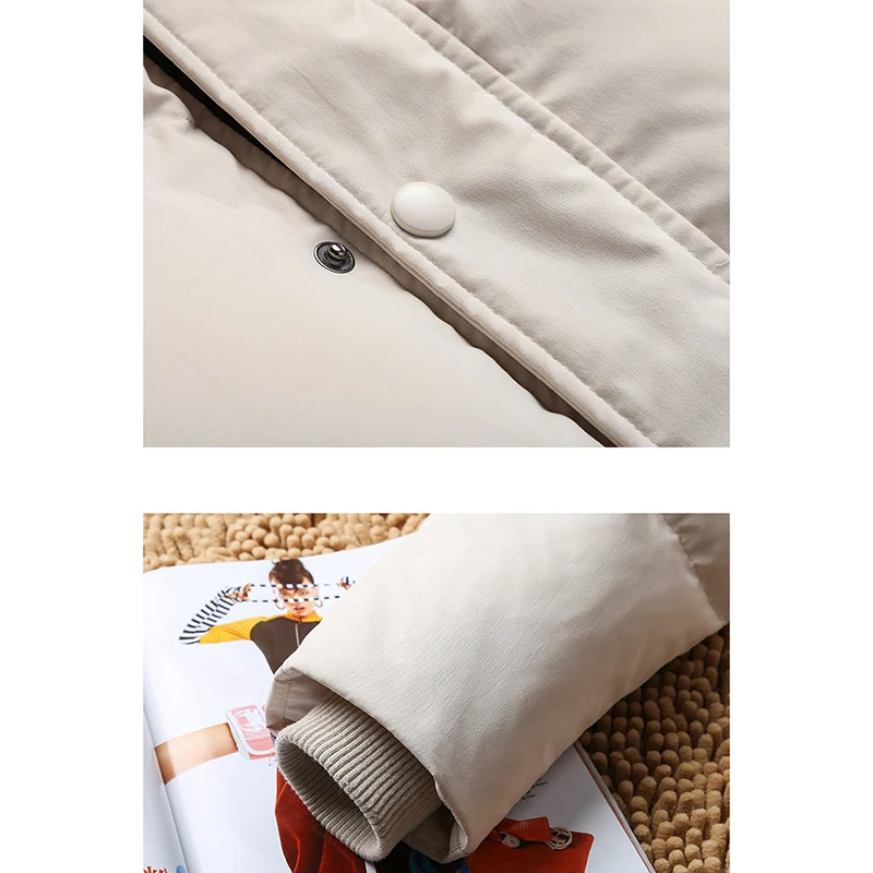 Куртка-пуховик на 90% белом утином пуху новинка женское плотное теплое длинное