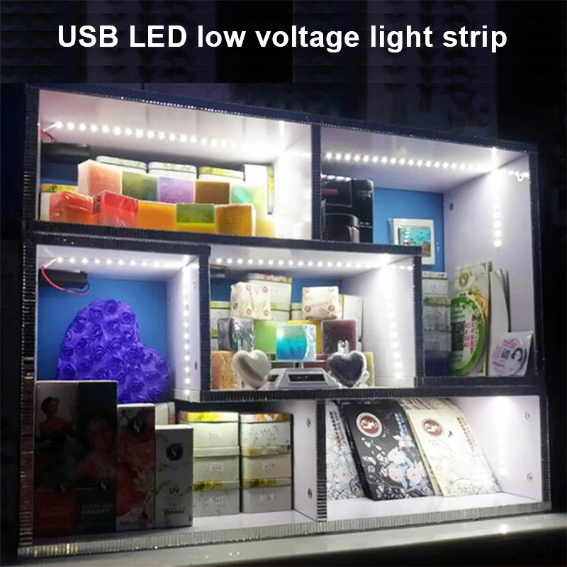 Светодиодная лента 5 В для домашнего декора водонепроницаемая светодиодная