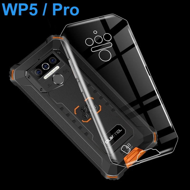 

For Oukitel WP5 Case Soft Silicone TPU Protector Phone Back Coque Cover For Oukitel WP5 Pro Protective Shell Glass Funda Capa