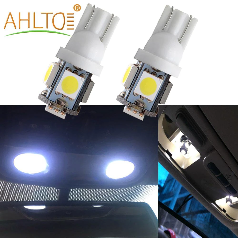 2 шт. автомобильный номерной знак светильник T10 5050 5Smd Многоцветный Автомобиль