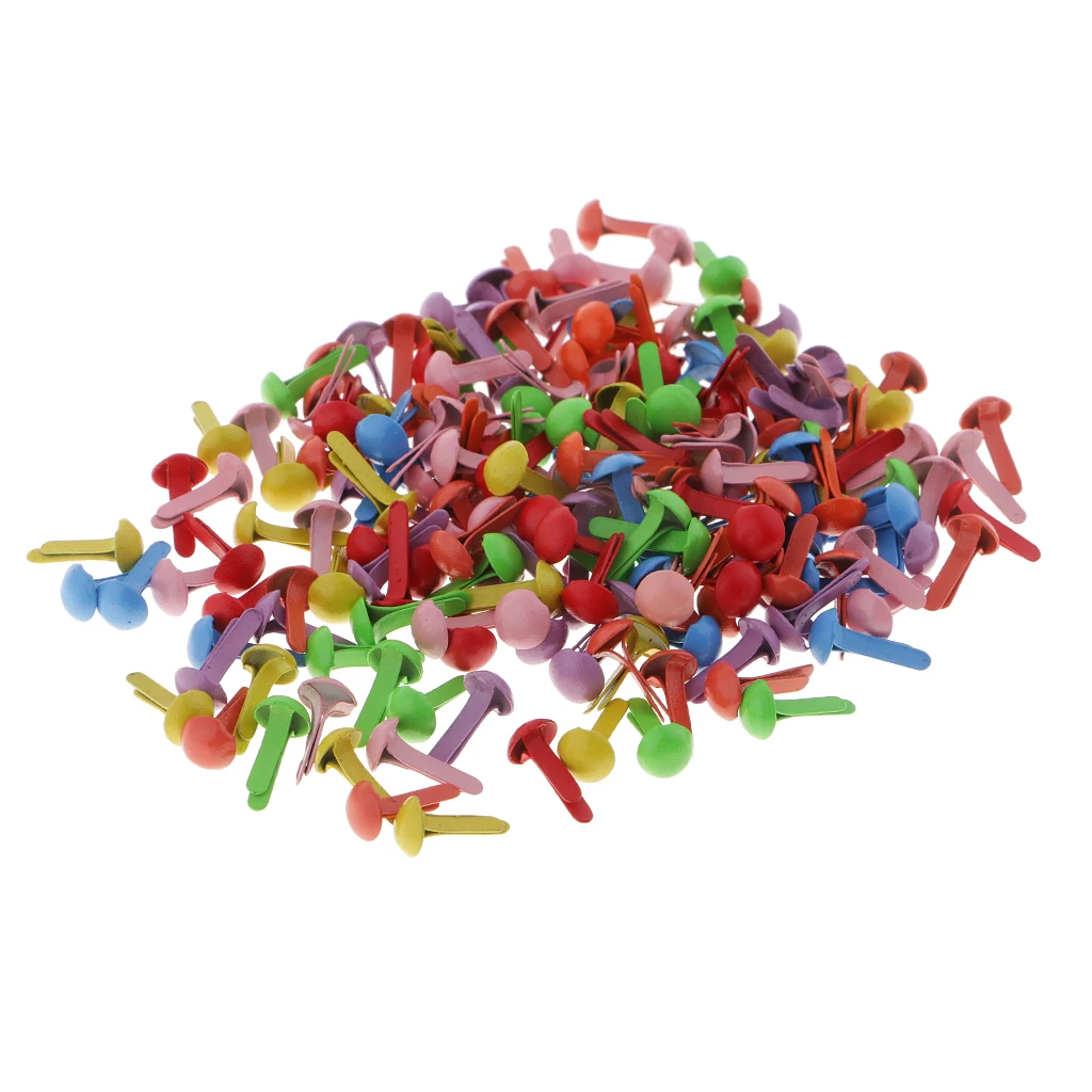 200 штук Мини круглая головка 4 5 мм Металлические брады бумажные крепежные детали