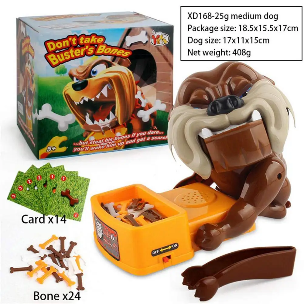 

Dog Bite Finger Toy Bad Dog Bone Action Game Toy Don'T Wake Up Dog Biting Finger Game Electronic Pet Toys For Children
