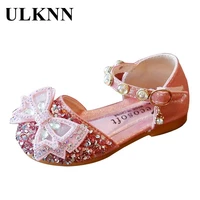 ulknn simple childrens sandals baby breathable rhinestone silver shoes kids flats pu toddler sandals size 21 35