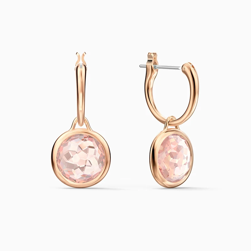 

Fashion SWA'S New TAHLIA MINI Gold Pierced Earrings, Elegant Round Shapes, Exquisitely Decorated Crystals, Ladies Fashion Luxury