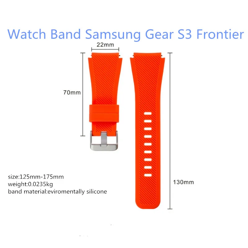 Galaxy watch 46 мм ремешок для samsung gear s3 frontier 22 мм ремешок для часов мягкий силиконовый ремешок для часов браслет умный ремешок для часов gear S 3