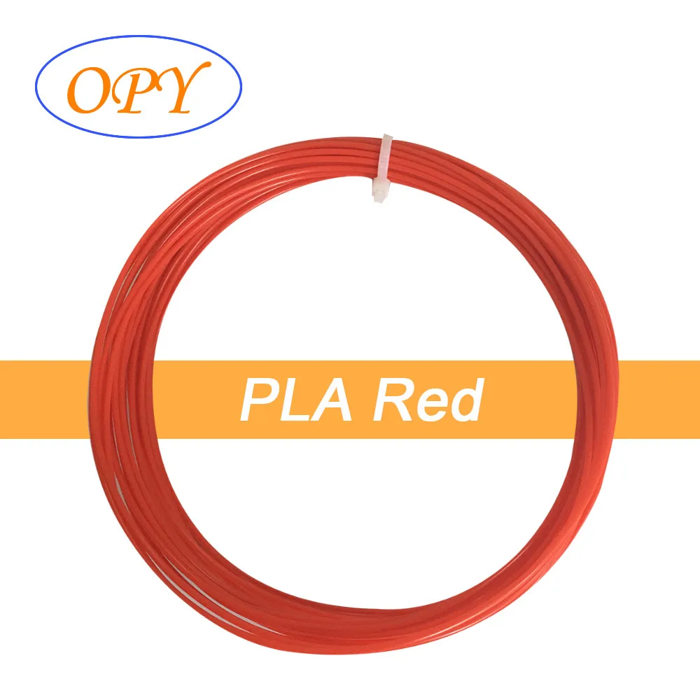 PLA Red 10m 3D печатная ручка материал Блестящий деревянный мрамор шелк золотая нить 10 м 1,75 мм Rohs Fdm впечатляющая масса термопластичная жесткая нить - Цвет: PLA Red 10m