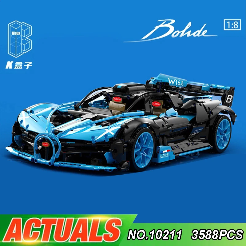 

2021 New MOC Bugattis Bolide Super Sports Car Model Building Blocks Bricks Educational Puzzle Toy Christmas Gifts For Child