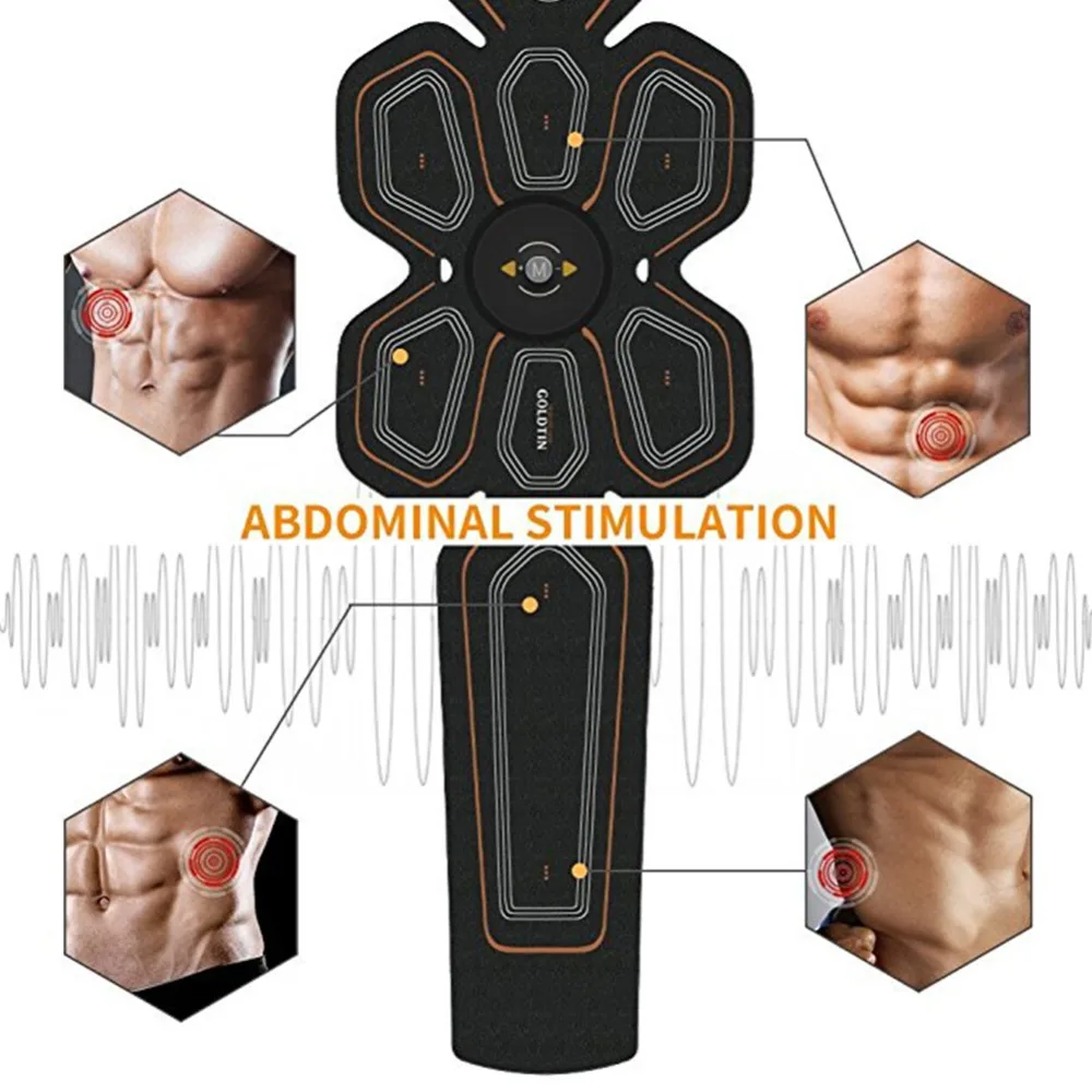 

Wireless Ems Muscle Stimulation Vibration Abdominal Muscle Trainer Electric Stimulator Belt Body Slimming Machine Weight Loss