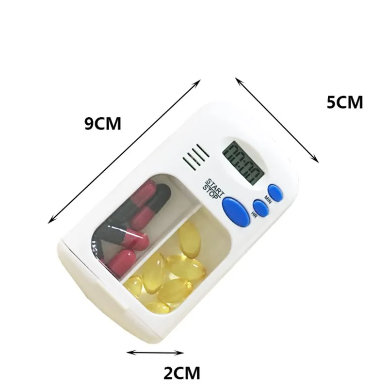 Электрическая коробка для таблеток с будильником мини портативный Диспенсер