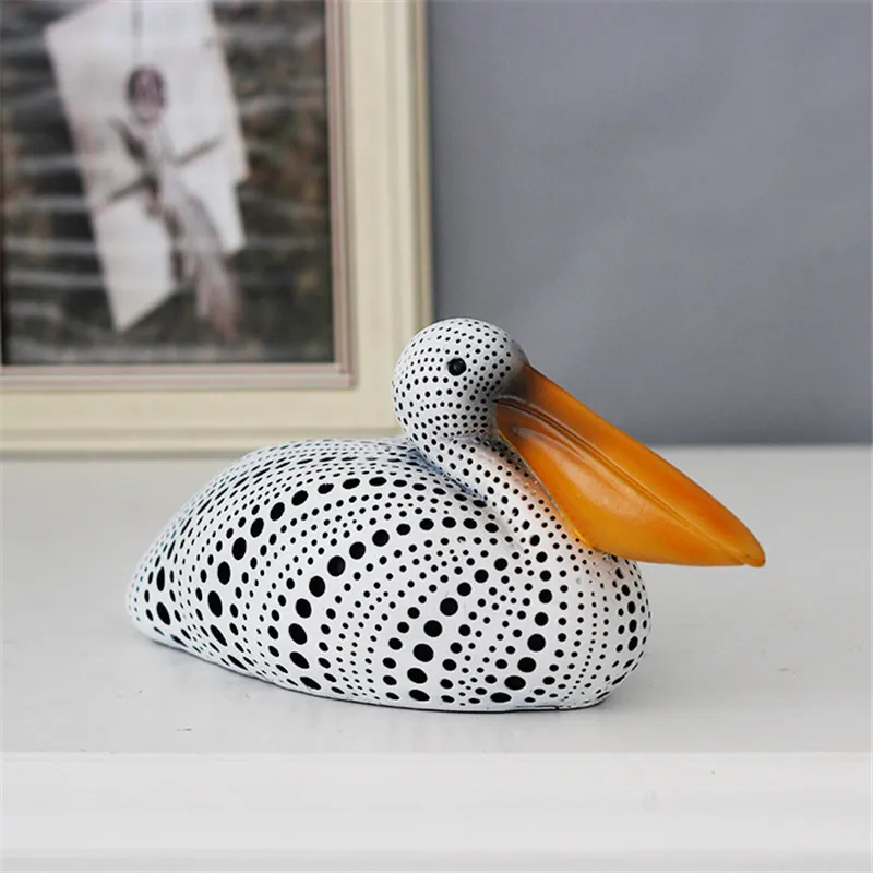 

2021 New Abstract Arts Toucan Figurines Wave Point Largirostrornis Statue Creative Resin Art&Craft Home Decoration