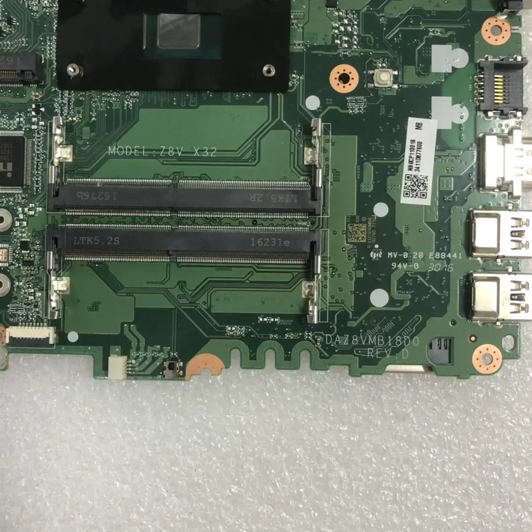 

DAZ8VMB18D0 for ACER E5-475G notebook motherboard CPU i5 7200U GT940M DDR4 100% trabalho de teste