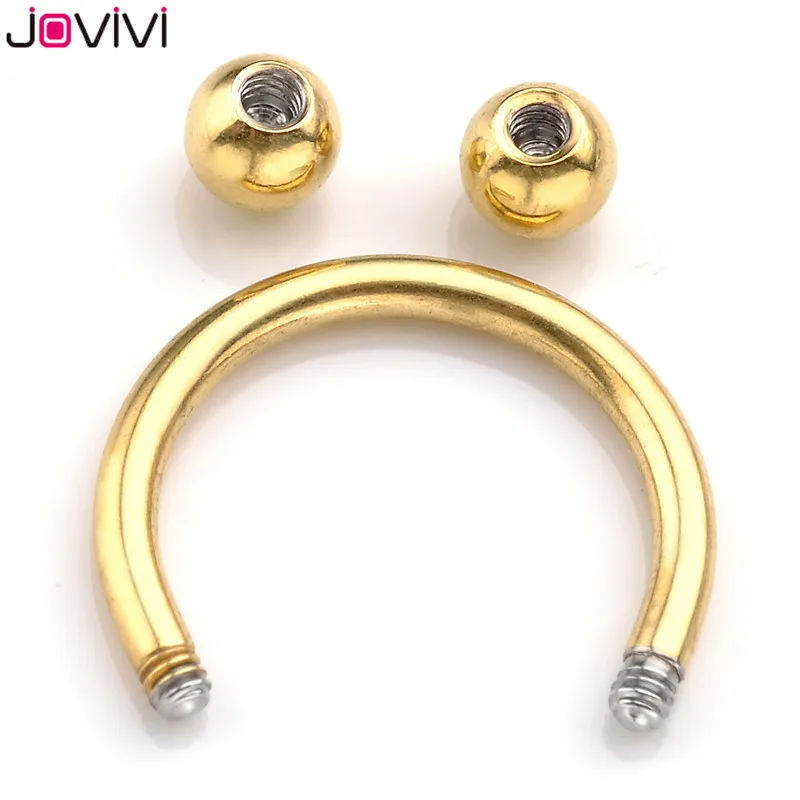 Jovivi 2шт 14Ga(1,6 мм) пленочное кольцо с жемчужинами CBR кольцо кольца для носа штанга тело шпильки пирсинг ювелирные изделия серебро/золото/Радуга