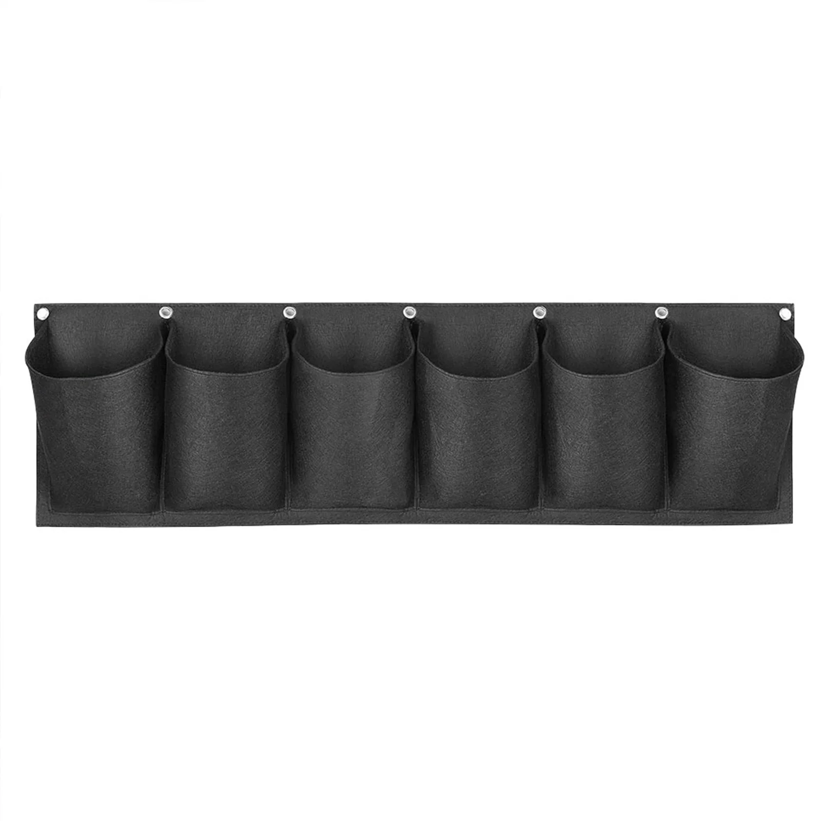 

Vertical Hanging Planter Bag Thickened Black Wall Mount Planters For Decorating Garden Wall Fence Nutrition Bag Felt Plant Bag
