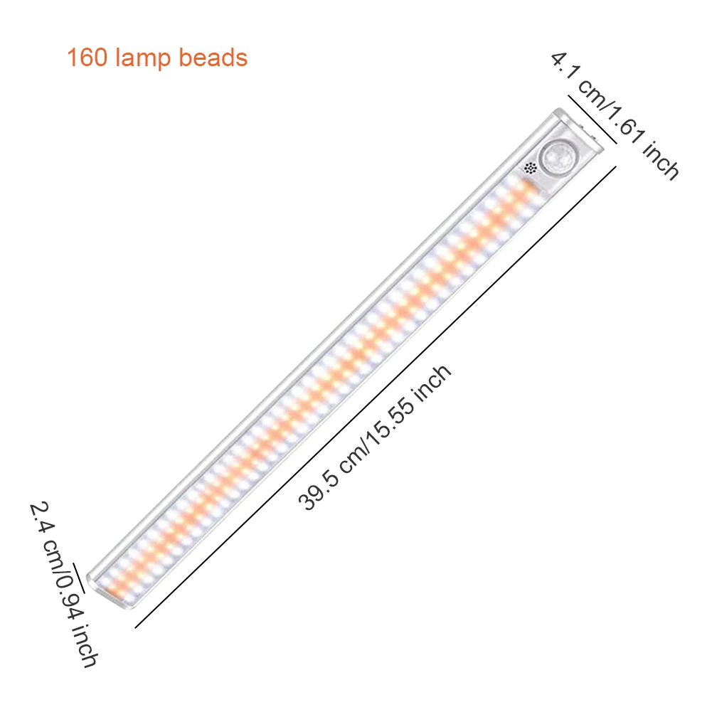 

LED Cabinet Night Light Motion Sensor Under Wardrobe Closet Wireless USB Rechargeable Light For Stairs Kitchen Night Lights