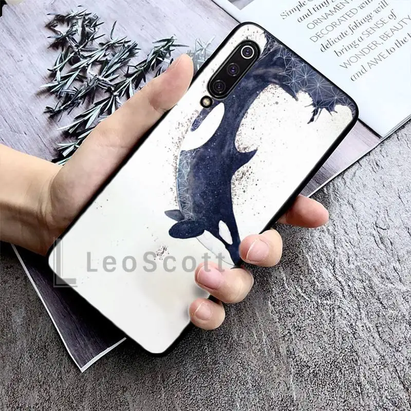 

Killer Whale Orca Watercolor Phone Case For Xiaomi redmi Mi A1 A2 5 6 6PLUS 8 9 SE Lite MIX 2 2S MAX 2 3 Pocophone F1