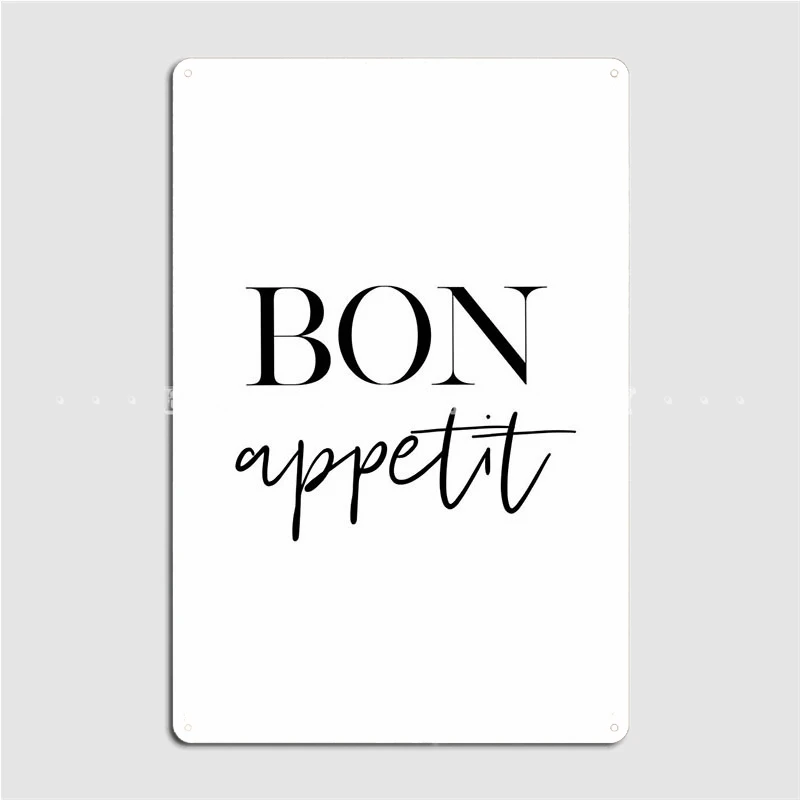 Bon Appetit 2 Metal Sign Retro Wall Mural Plaque Tin Posters | Plaques &amp Signs