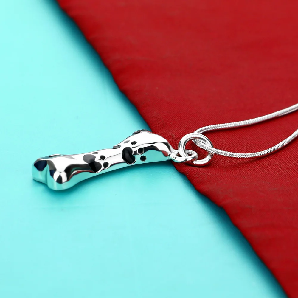 

Creative Silver Jewelry Women's 925 Sterling Silver Bone Pendant Chokers Necklaces 43-46CM Snake Chain Manta/Starfish