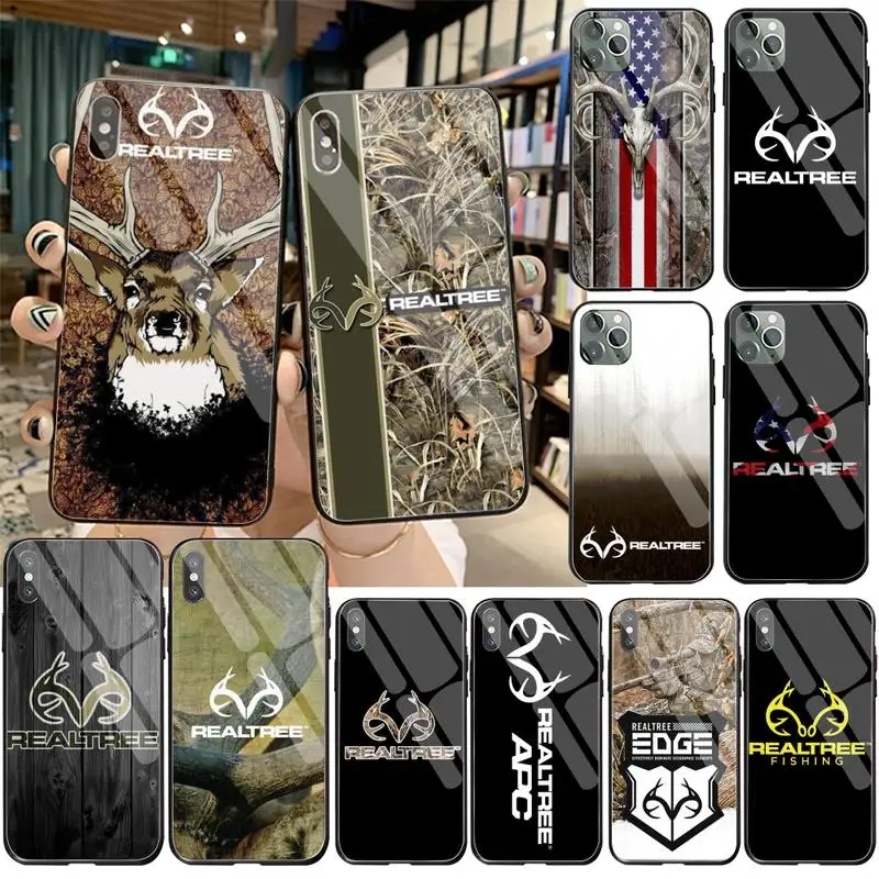 CUTEWANAN Американский Камуфляжный Бренд REALTREE Чехол для телефона из закаленного