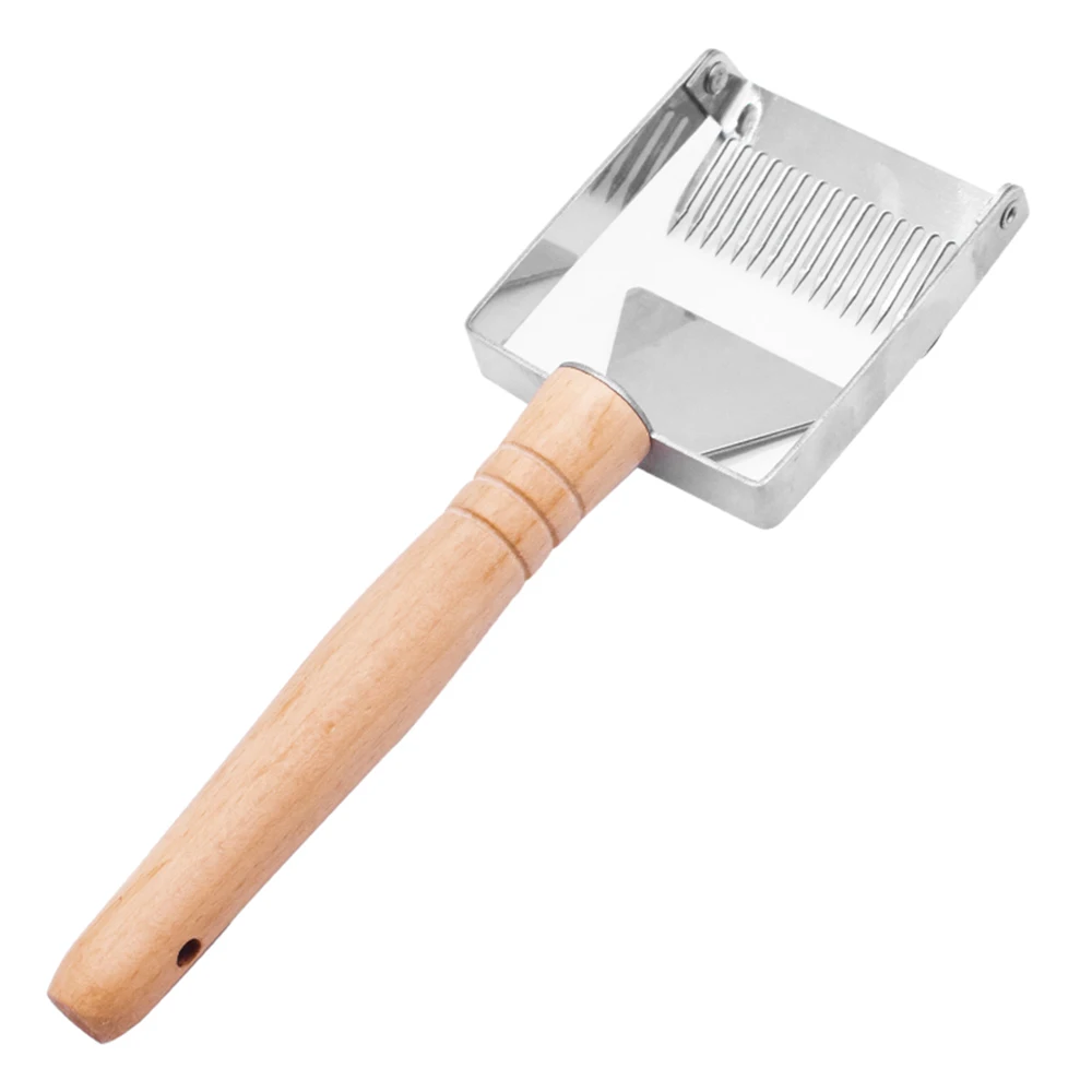 Скребок для удаления меда с деревянной ручкой инструмент из нержавеющей стали