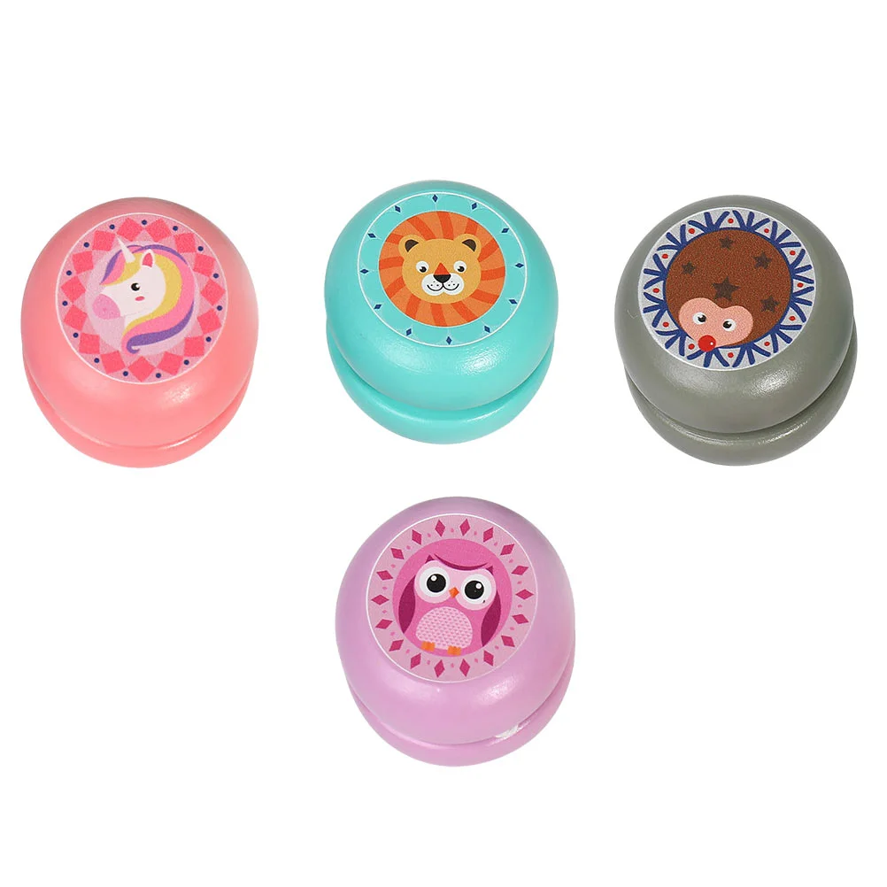 

4 шт. Yo-yo деревянные шары Yo-yo детская нить Yo-yo Детский развивающий Yo-Yo