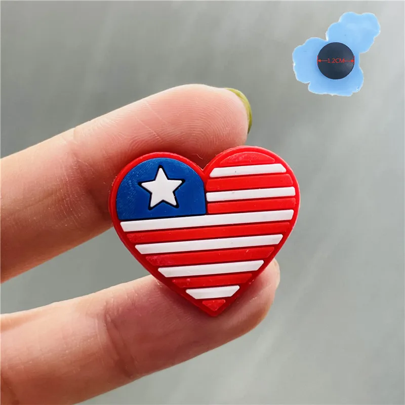 1 шт. США американская любовь в форме сердца подвеска для обуви аксессуары Черный