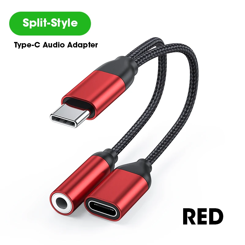 Niye 2 In1 USB C To 3.5mm AUX Audio Charging Cable Type Adapter Headphone Splitter For Xiaomi Huawei Samsung Type-C Convertor | Мобильные