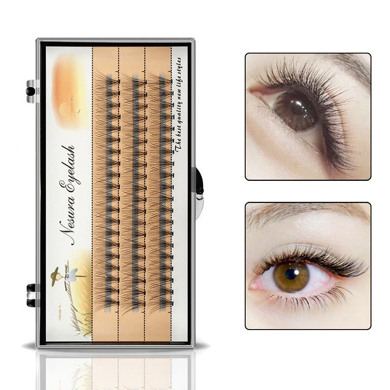 

1box big capacity 60 bundles 10D Eyelash Extensions 0.07mm Thickness Mink Strip Eyelashes Individual Lashes Natural Style