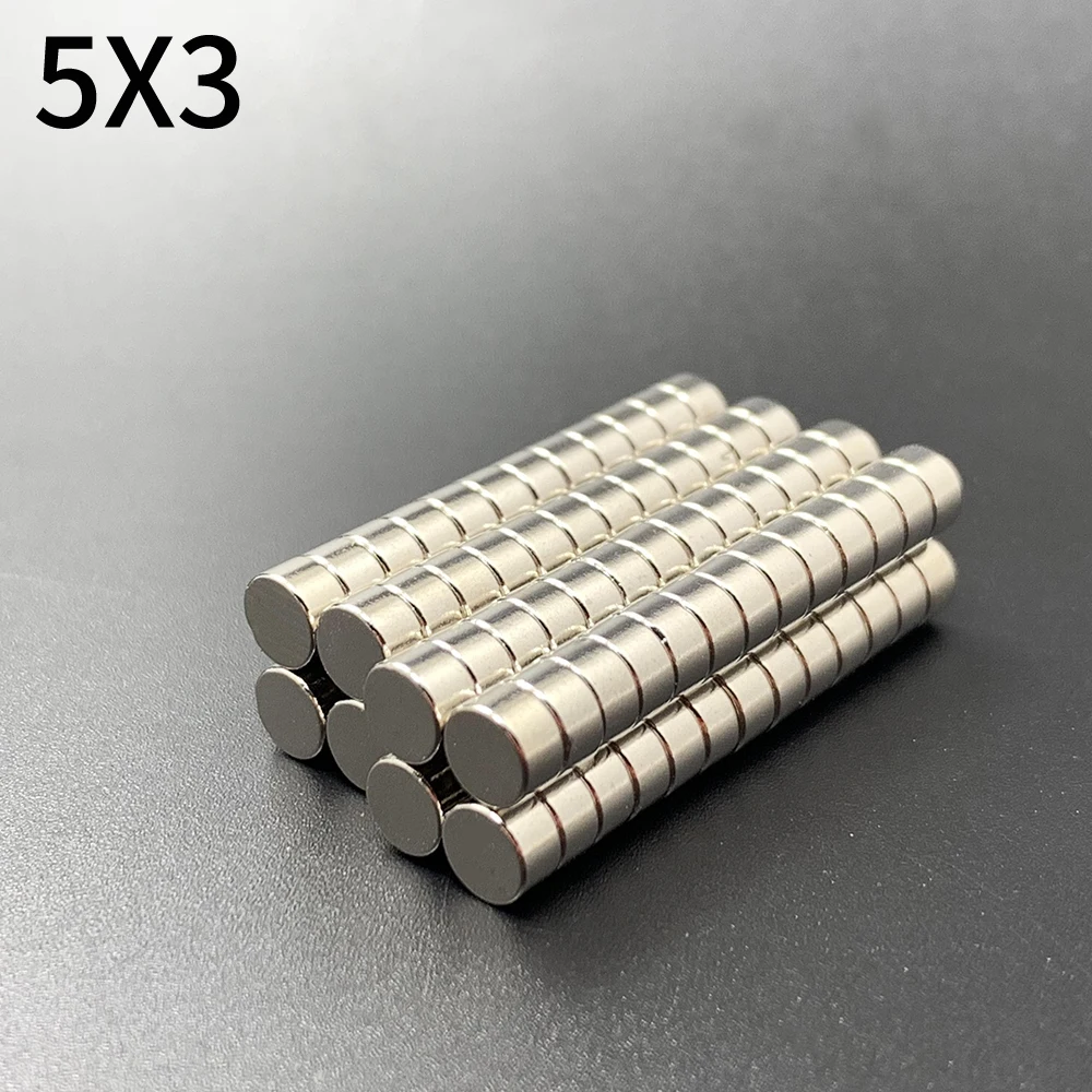 Неодимовый магнит 5x3 N35 NdFeB Круглый сверхмощный сильный постоянный магнитный диск