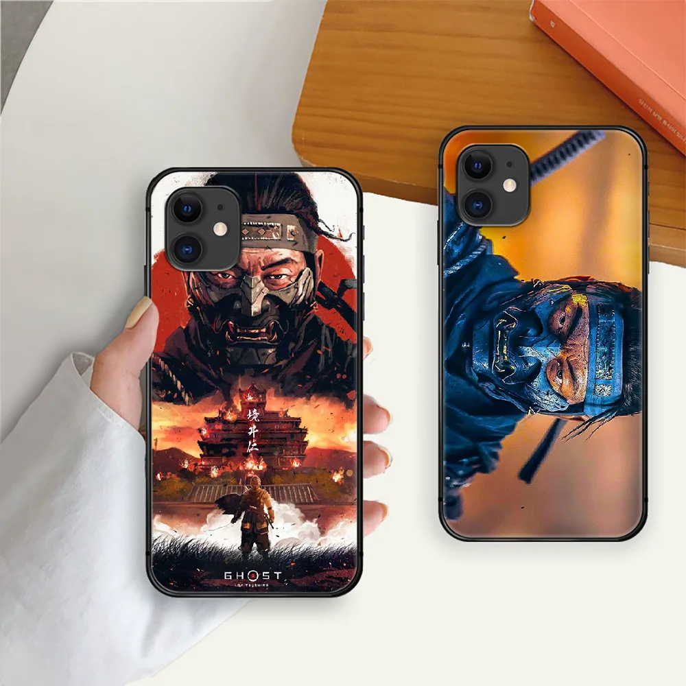 

Ghost Of Tsushima Game Phone Case Cover For Iphone 5 6 7 8 11 12 5S 6S X Xr XS Se Plus Pro Max Mini 2020 Black Tpu Soft Cell