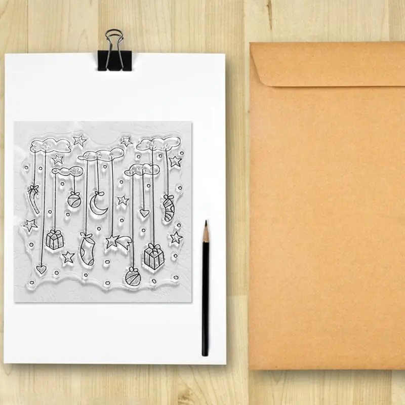 Облако Луна Звезда силиконовый прозрачный печать штамп сделай сам Скрапбукинг