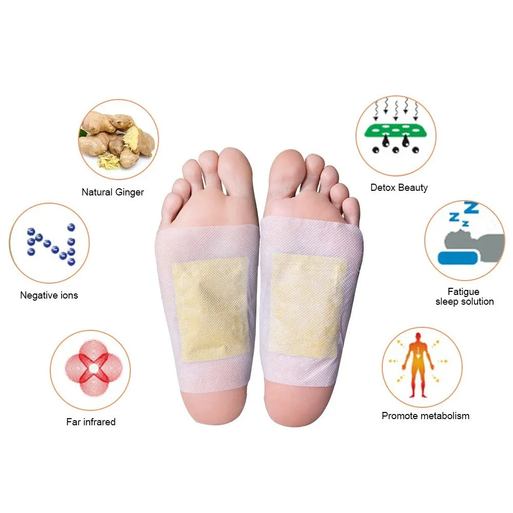 

12pcs/box Ginger Aliver Body Toxins Detox Foot Patchv