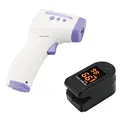 Монохромный инфракрасный термометр с трехцветной подсветкой, набор с зажимом для пальцев, пульсоксиметр с зажимом для пальцев, домашний набор для детей и взрослых