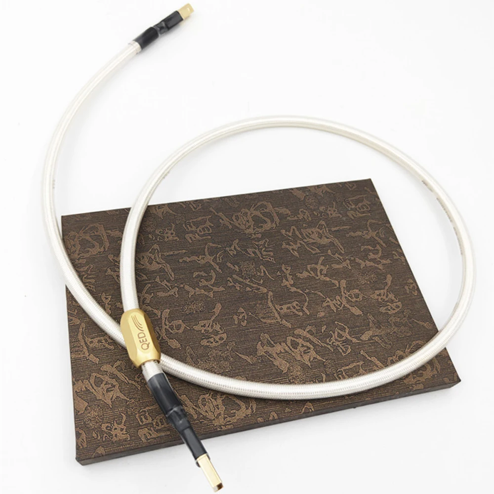 

QED Silver-plated Hifi usb Cable High Quality 6N OCC Type A-B DAC Data USB Cable