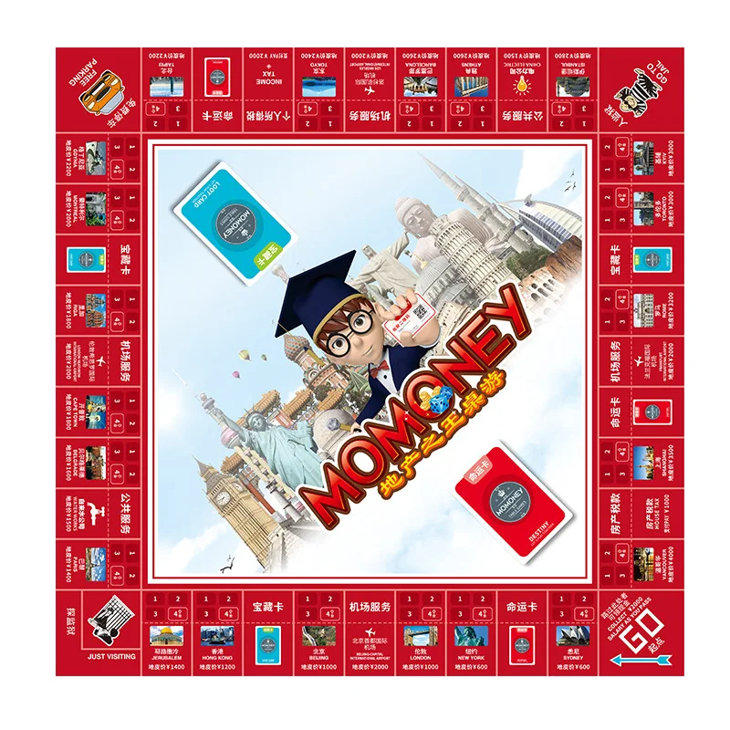 

Monopoly Game Chess Children's World Tour Oversized Luxury Scan Code Payment Adult Board Game Strongholds