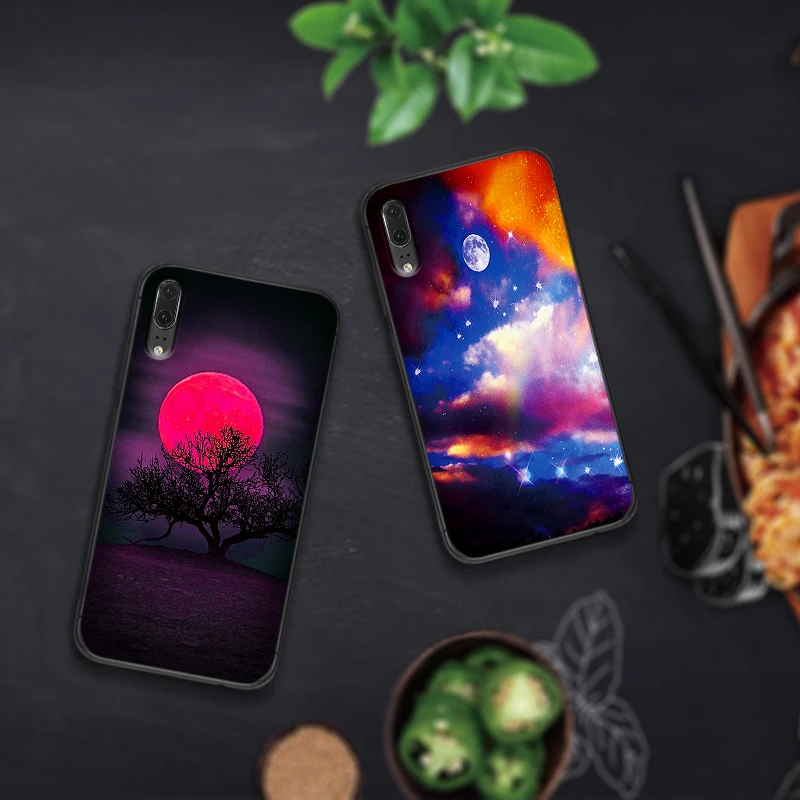 Пейзаж живопись для huawei P8 P9 Mini P10 P20 2019 P30 LITE P Smart Z 2018 Pro Мягкий силиконовый чехол |