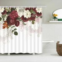 waterproof shower curtains flowers birds 3d bathroom curtains with hooks home decoration 180240cm printing washable bath screen