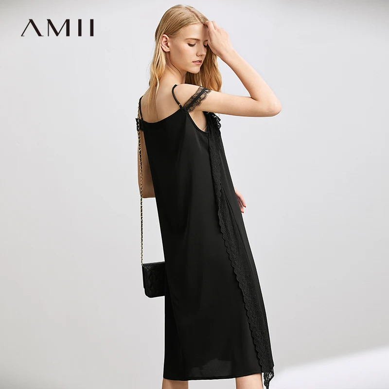 Платье на лямках Amii летнее Новое кружевное платье с поясом и юбкой 11970197 | Женская